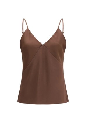 Forte Forte V-neck slip tank top - Brown