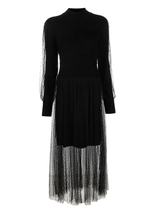 TWINSET tulle midi dress - Black