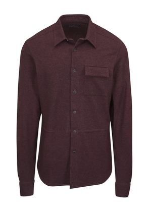 Kiton button-fastening patch-pocket shirt jacket - Red