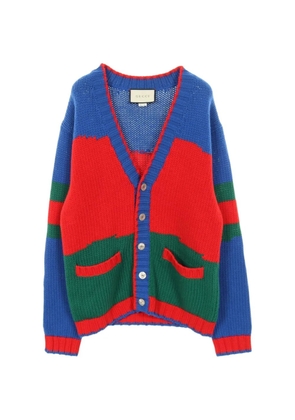 Gucci Pre-Owned 2010s V-neck buttoned wool cardigan - Red