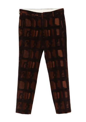 Romeo Gigli Pre-Owned 1990s patterned trousers - Brown