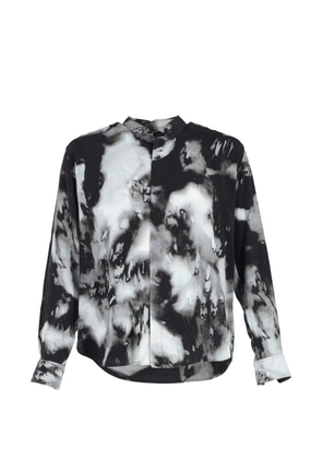 Saint Laurent Pre-Owned tie-dye button-down shirt - Black