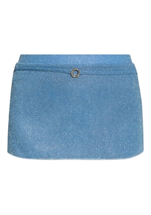 Oséree glitter-detailing mini skirt - Blue