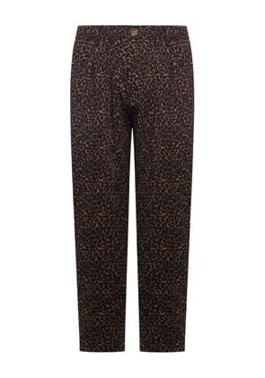 Pierre-Louis Mascia leopard-print pleated trousers - Brown