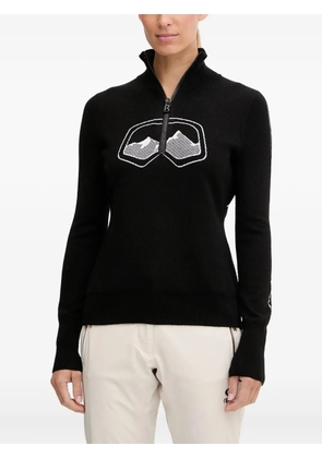 BOGNER FIRE+ICE Azra half-zipped graphic knitwear - Black