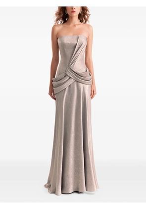 Gemy Maalouf strapless draped maxi dress - Grey