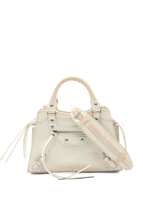 Balenciaga Pre-Owned 2000s mini Neo Classic croc embossed tote bag - Neutrals