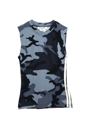 Christian Dior Pre-Owned 2002 camouflage side-stripes tank top - Grey