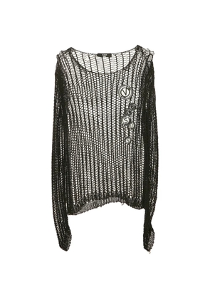 Versus Pre-Owned crochet top - Black
