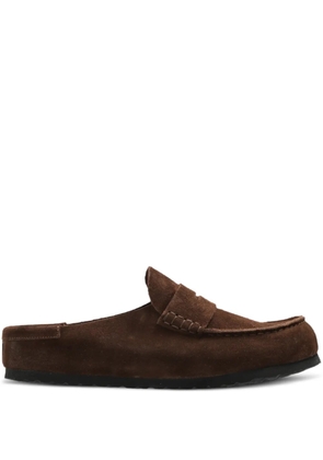 Birkenstock Naples Wrapped suede mules - Brown
