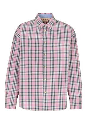 Marni checked-pattern Ppocket shirt - Pink
