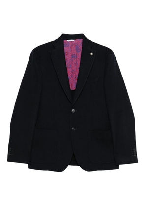 Manuel Ritz herringbone-weave single-breasted blazer - Blue
