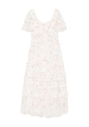 Needle & Thread Magnolia Ditsy gown - White