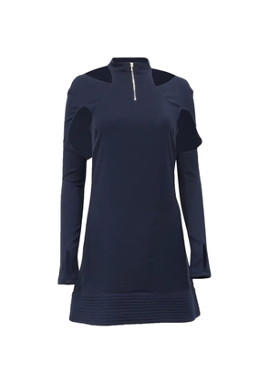 Cult Gaia cut-out half-zip mini dress - Blue