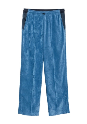 Toga velvet straight-leg track pants - Blue
