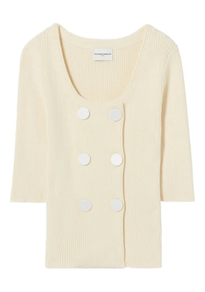 Claudie Pierlot button ribbed cardigan - Neutrals