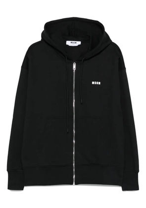 MSGM logo-print zip-up hoodie - Black