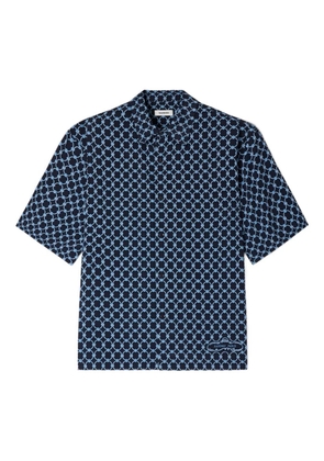 SANDRO geometric-pattern shirt - Blue