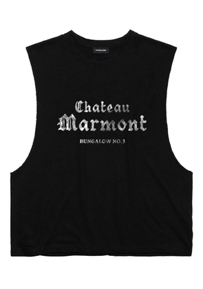 Mainless Sleeveless Distressed T-Shirt - Black