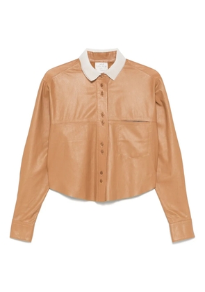Forte Forte leather shirt - Brown