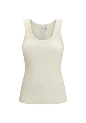 Forte Forte ribbed U-neck top - Neutrals