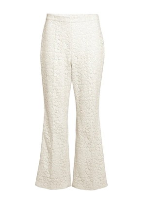 Giambattista Valli Daisy macramé trousers - White