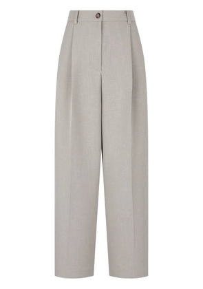 TOMBOY pintuck-detail wide-leg trousers - Grey