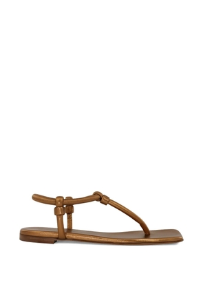 Gianvito Rossi Juno knotted thong-strap sandals - Brown