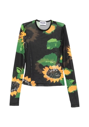 MOSCHINO JEANS floral long-sleeve T-shirt - Black
