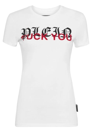 Philipp Plein lettering cotton T-shirt - White
