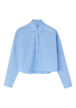 Ermanno Scervino button-down cropped shirt - Blue