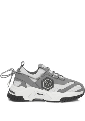 Philipp Plein predator logo-plaque trainers - Grey