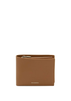 Jil Sander leather bi-fold wallet - Brown