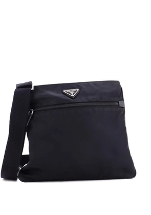 Prada Pre-Owned Front Pocket Messenger Bag Tessuto Medium crossbody bag - Black