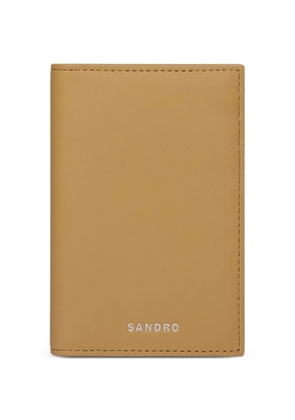 SANDRO leather wallet - Neutrals