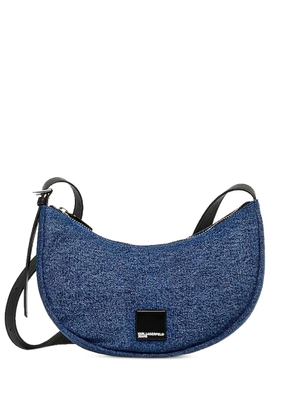 Karl Lagerfeld Jeans denim half-moon messenger bag - Blue