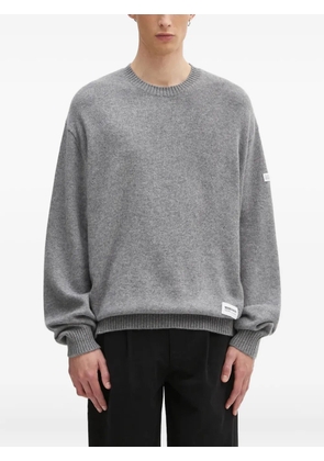 Neighborhood logo-patch crew-neck sweater - Grey
