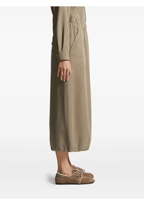 Peserico elasticated-waistband skirt - Green