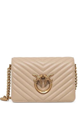 PINKO mini Love Click cross body bag - Brown