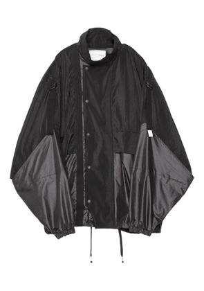 Yoshiokubo panelled drawstring jacket - Black
