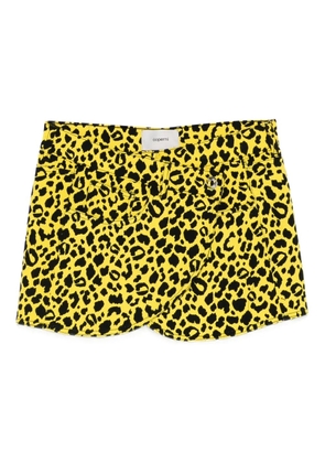Coperni leopard-print wrap skirt - Yellow