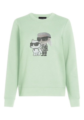 Karl Lagerfeld Ikon Karl & Choupette sweatshirt - Green