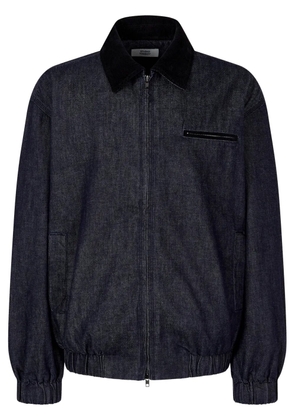 TOMBOY corduroy-collar denim jacket - Blue