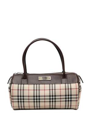 Burberry Pre-Owned 2000-2017 House Check Canvas Barrel handbag - Brown
