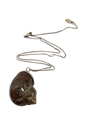 Chloé Vintage shell-pendant necklace - Brown