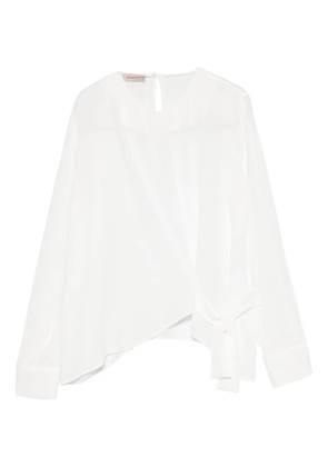 Blanca Vita tie-detail top - White