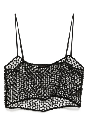 Kiki de Montparnasse pointelle bandeau top - Black