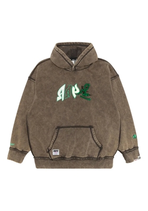A BATHING APE® graphic-print hoodie - Brown