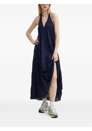 Desigual halterneck side-slit maxi dress - Blue