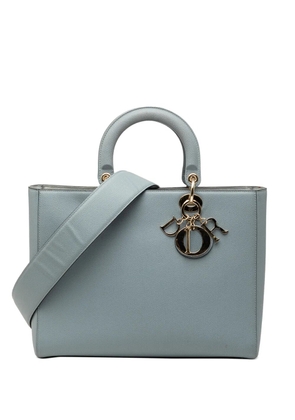 Christian Dior Pre-Owned 2018 Large Grained Calfskin Lady Dior satchel - Blue